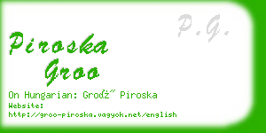 piroska groo business card